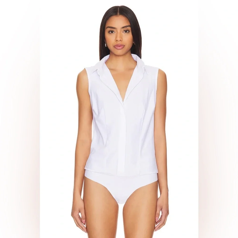 Commando White Sleeveless Bodysuit - Picture 2 of 6